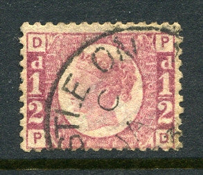 1870 &#0189;d Rose-red plate 6 lettered PD. A superb used example with part &quot;Newcastle On Tyne&quot; CDS.