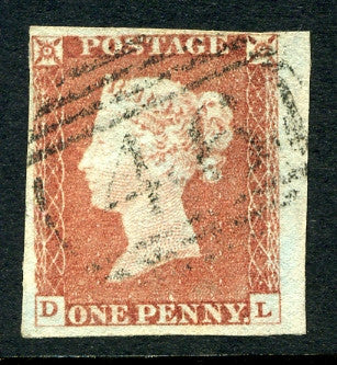 1841 1d Red-brown plate 71 lettered DL. A very fine four margined example (with part sheet margin at right) with light 461 numeral.