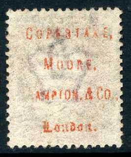 1858-79 1d Rose-red plate 120 lettered IL. A fine used example with &quot;Copestake, Moore, Crampton & Co.&quot; underprint in red.