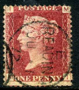 1858-79 1d Rose-red plate 127 lettered MI. A very fine used example with &quot;Reading&quot; CDS dated 1st June, 1872.