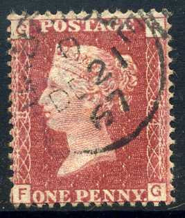 1858-79 1d Rose-red plate 84 lettered FG. A very fine CDS used example dated 21st December, 1867.