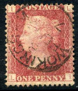 1858-79 1d Rose-red plate 139 lettered LI. A very fine used example with &quot;Wokingham&quot; CDS.