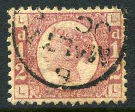 1870 &#0189;d Rose-red plate 8 lettered LL. A very fine used example with &quot;Malta&quot; CDS. 1872. Difficult plate!